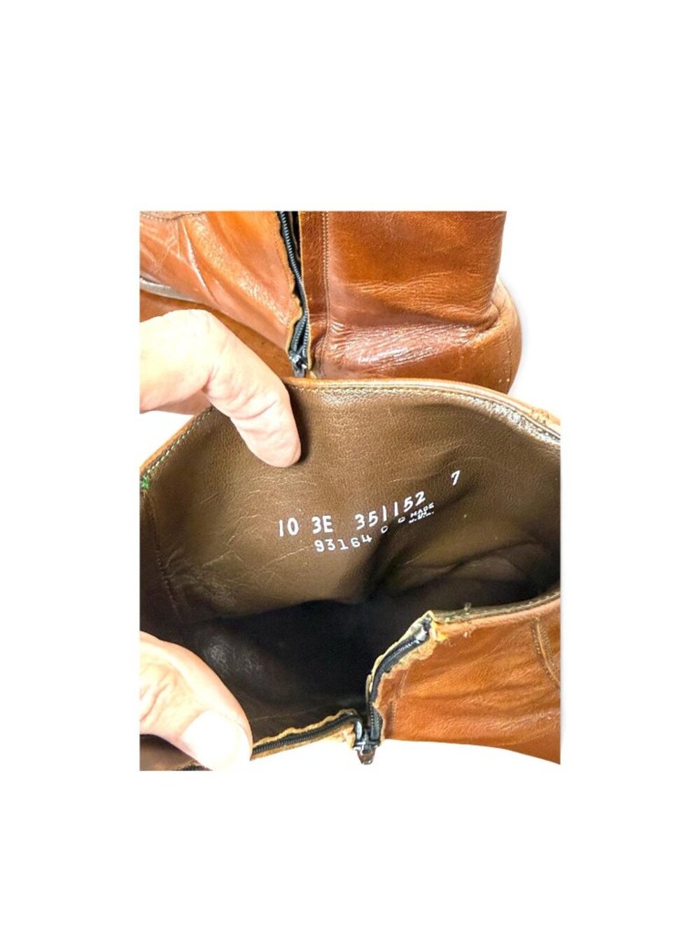 Vintage 70s Florsheim Imperial Leather Side Zip Beatle Boots 10 3E Extra Wide - Picture 8 of 10